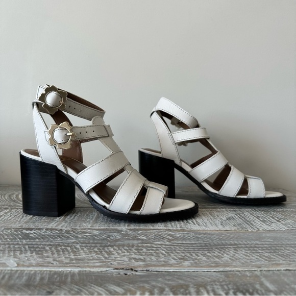 NWOT-TED BAKER Tabaria Strappy Block Heeled Leather Sandals (Size:37) - Picture 4 of 13